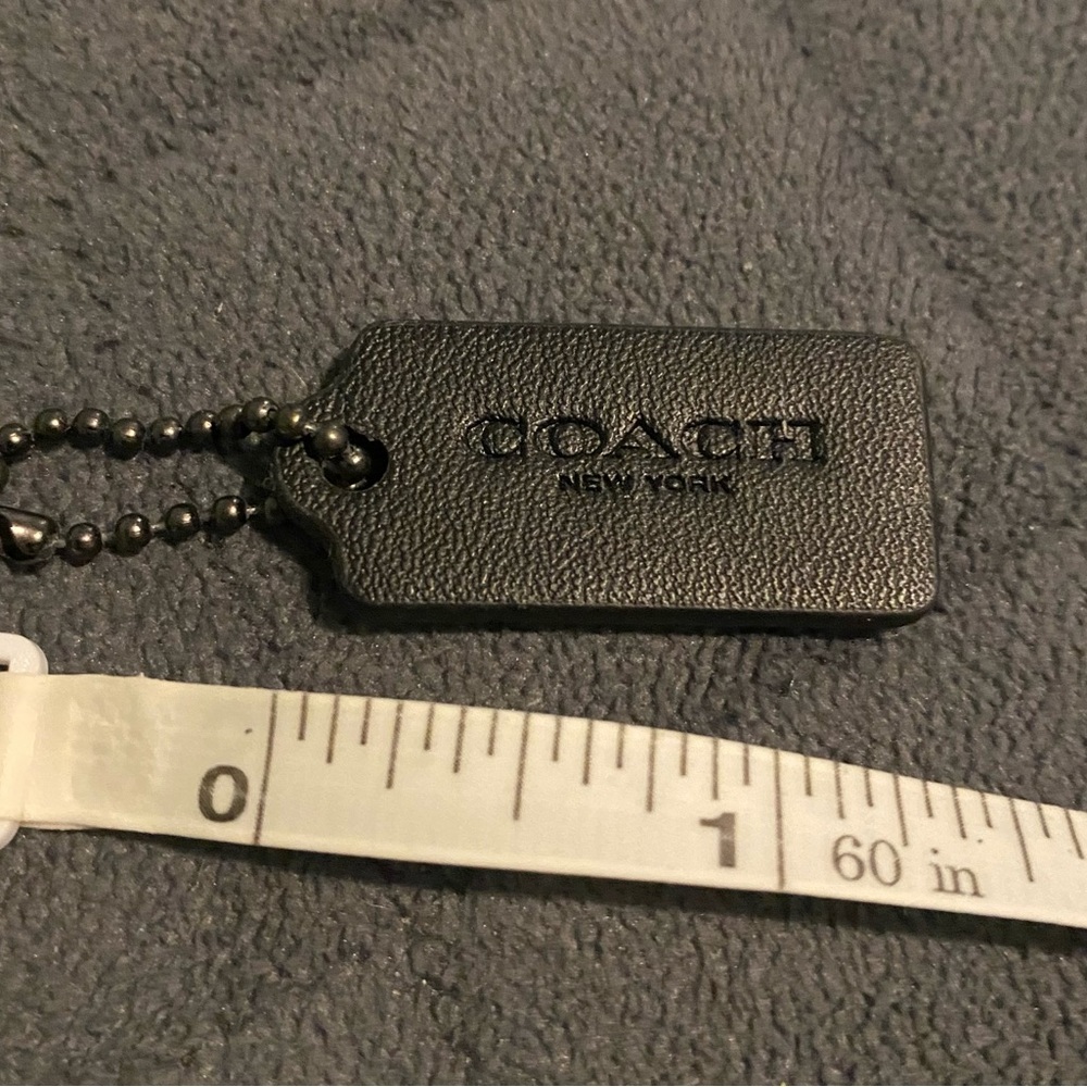 Stylish Retro Style Coin Purse Keychain with Pom-Pom & added Coach Tag - Picture 6 of 11